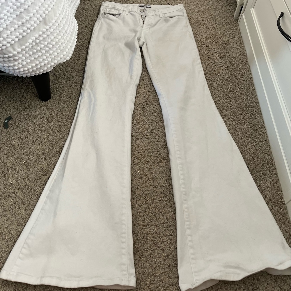 White bell bottom pants